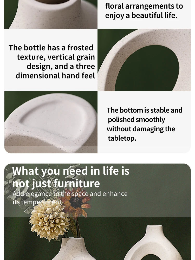 European Ceramic Vase Set