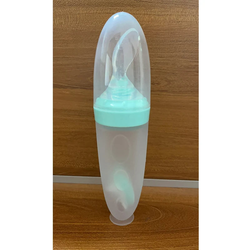 Silicone Squeeze Feeding Bottle Spoon