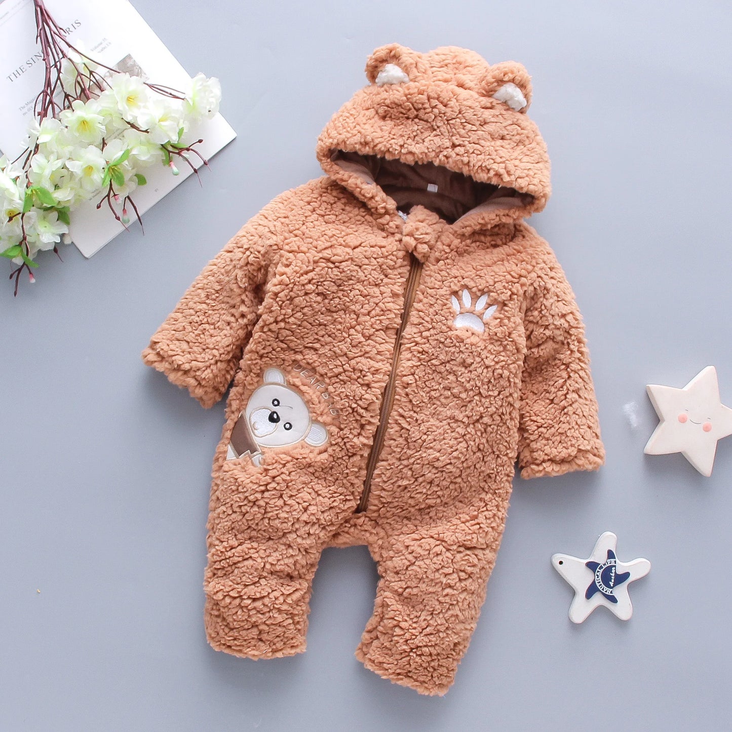 Baby Winter Cotton Fleece Romper