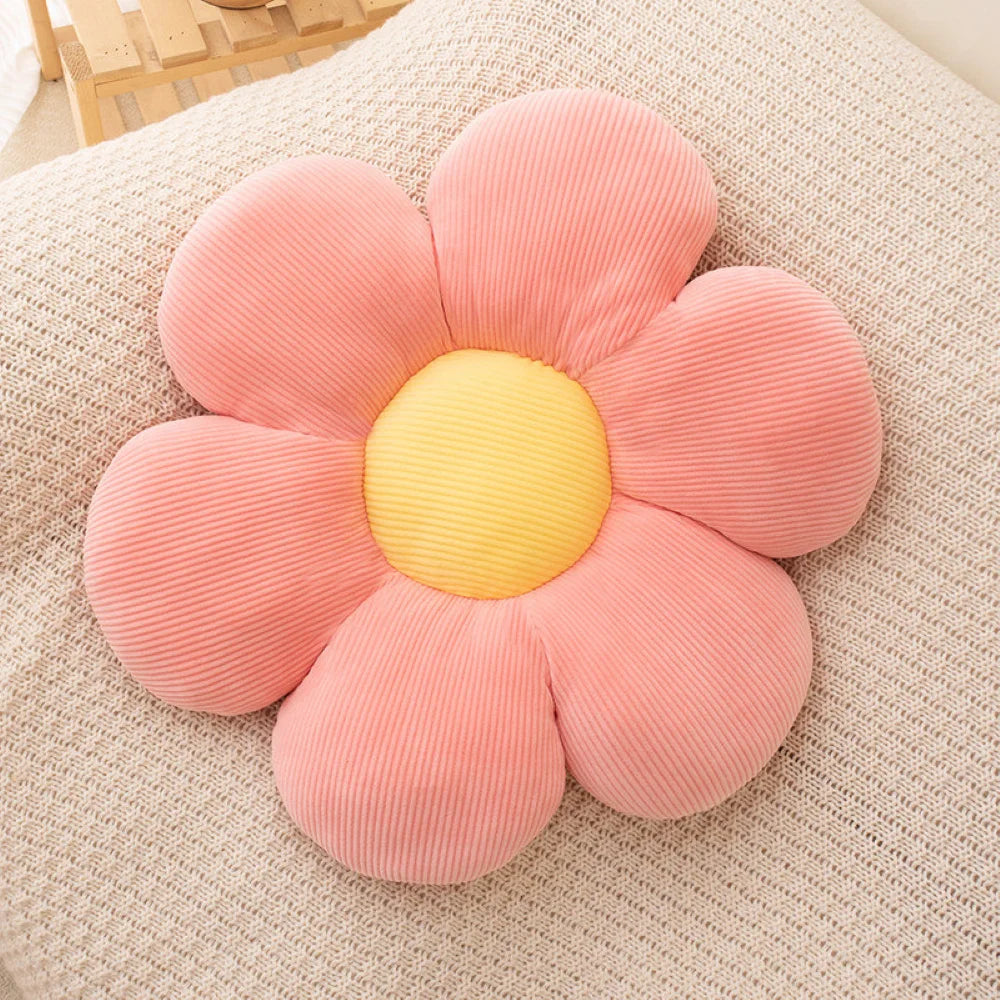 Almohada de peluche con forma de flor