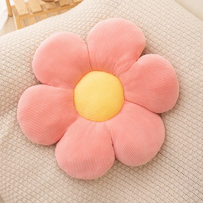 Almohada de peluche con forma de flor