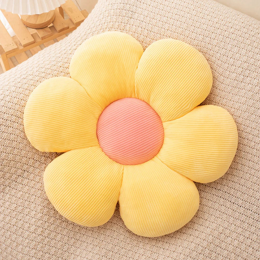 Almohada de peluche con forma de flor