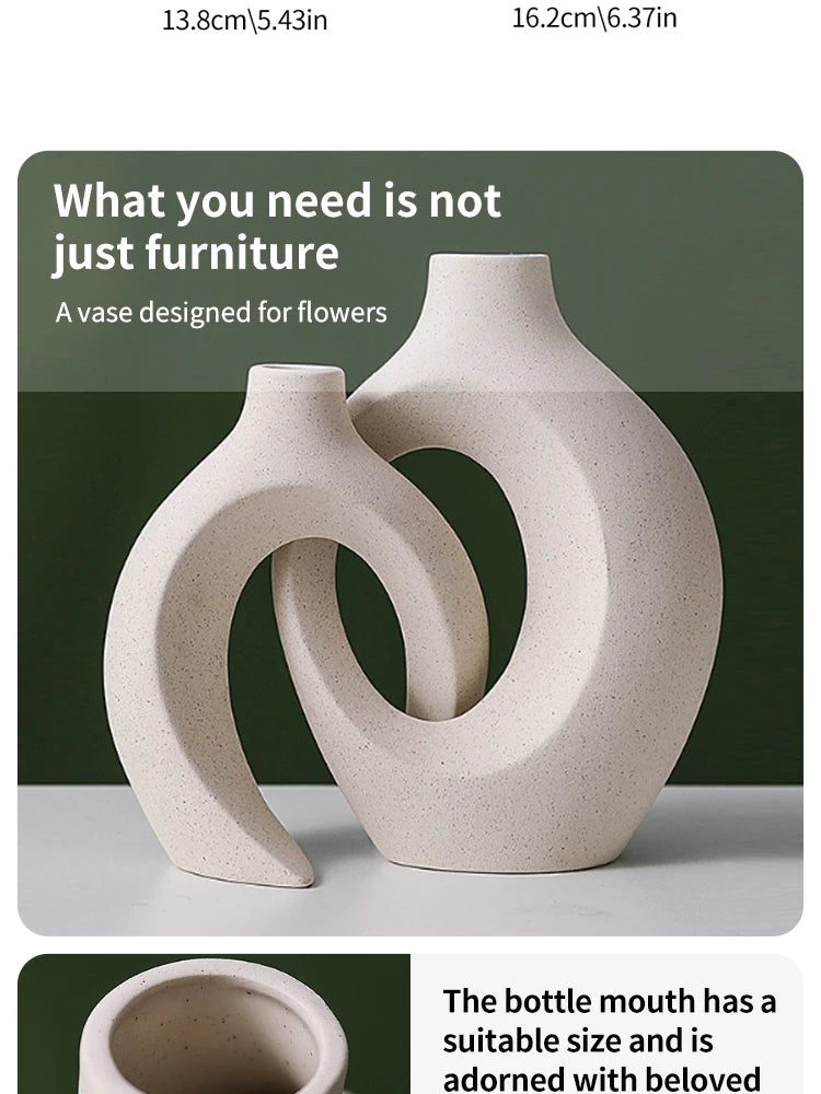 European Ceramic Vase Set