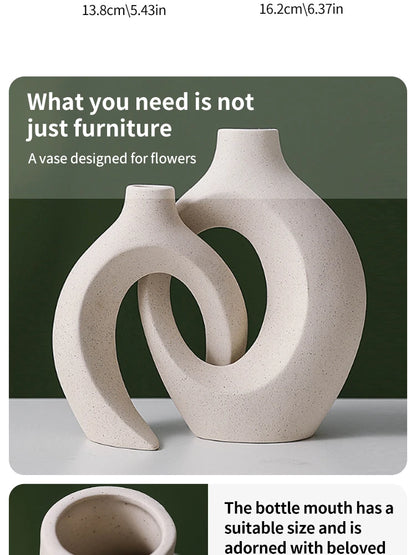 European Ceramic Vase Set