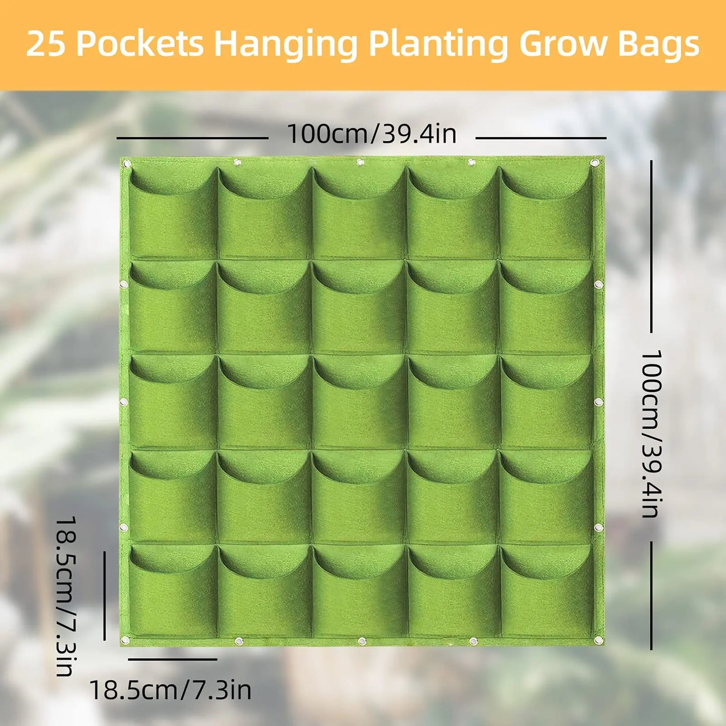 49 Pockets Hanging Vertical Wall Mounted Grow Bags