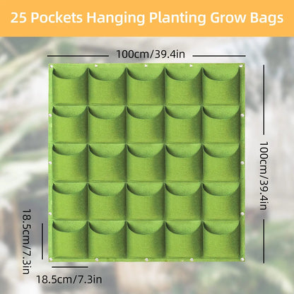 49 Pockets Hanging Vertical Wall Mounted Grow Bags