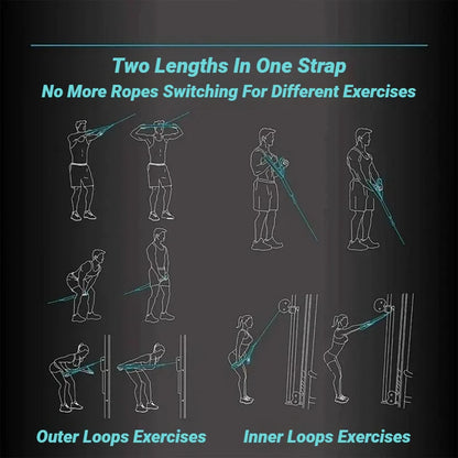 Fitness Tricep Rope Cable Attachment