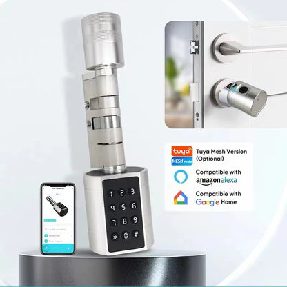 APP Fingerprint Cylinder Smart Door Lock