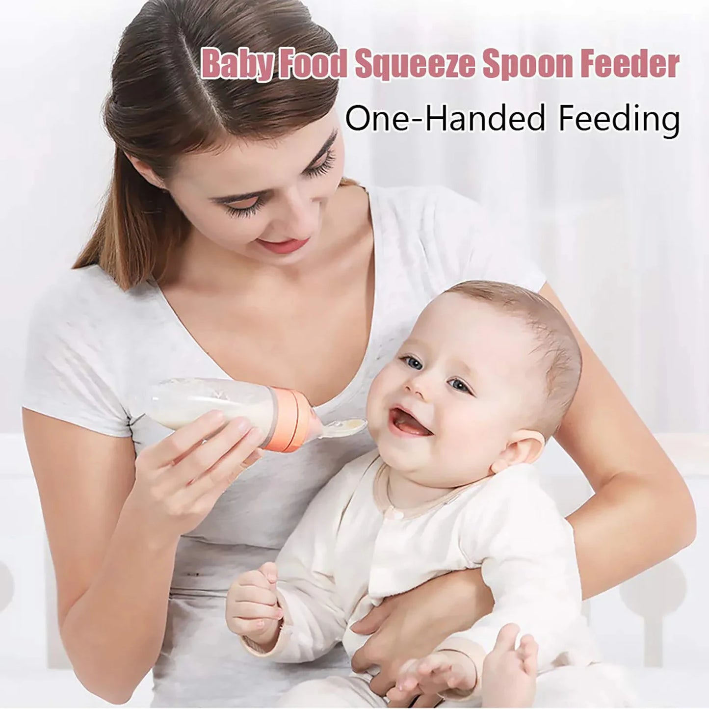 Silicone Squeeze Feeding Bottle Spoon