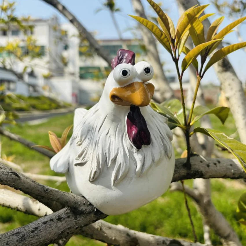 Funny Chicken Fence Décor
