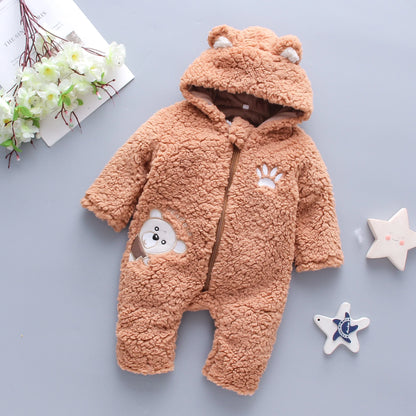 Baby Winter Cotton Fleece Romper