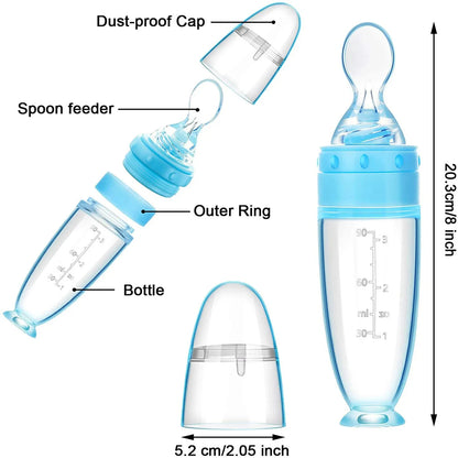 Silicone Squeeze Feeding Bottle Spoon