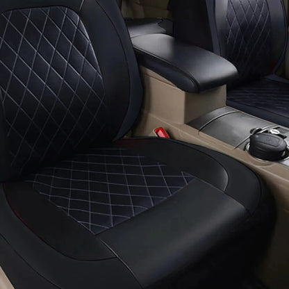 All-Season Quilted PU Leather Car Seat Cover