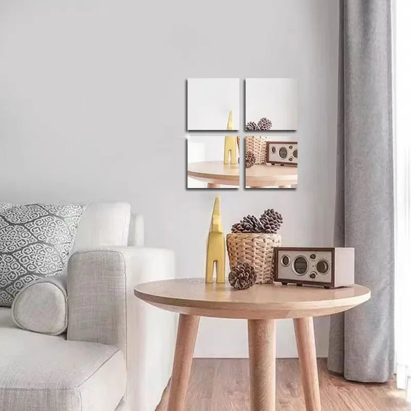 4PCS 3D Self-Adhesive Mirror Wall Stickers