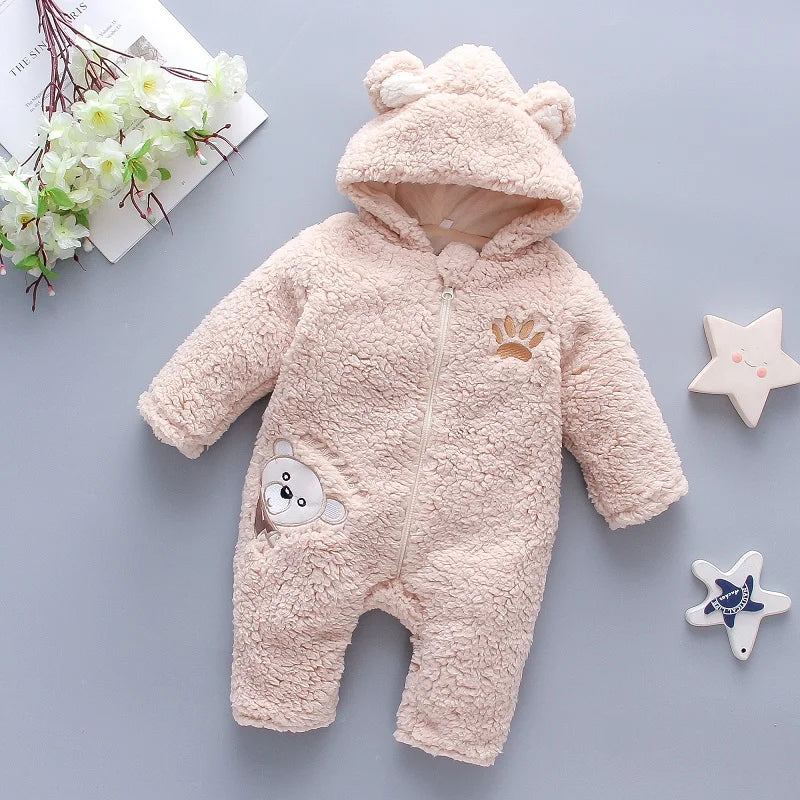 Baby Winter Cotton Fleece Romper