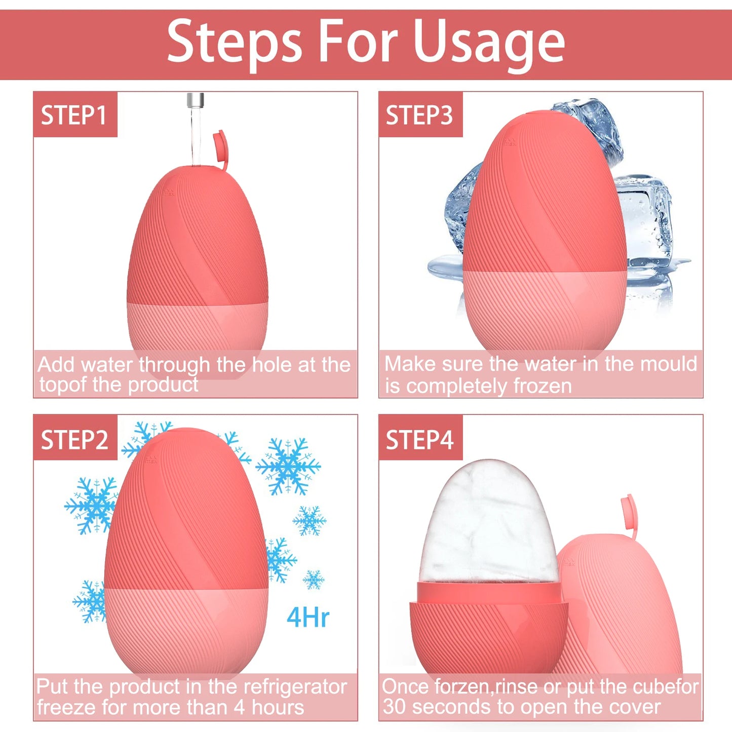 Juego de rodillo de hielo y Gua Sha de acero inoxidable