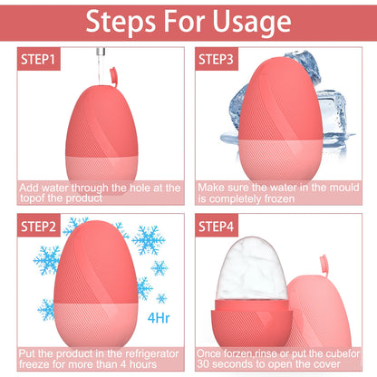 Juego de rodillo de hielo y Gua Sha de acero inoxidable