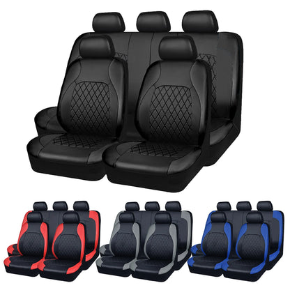 All-Season Quilted PU Leather Car Seat Cover