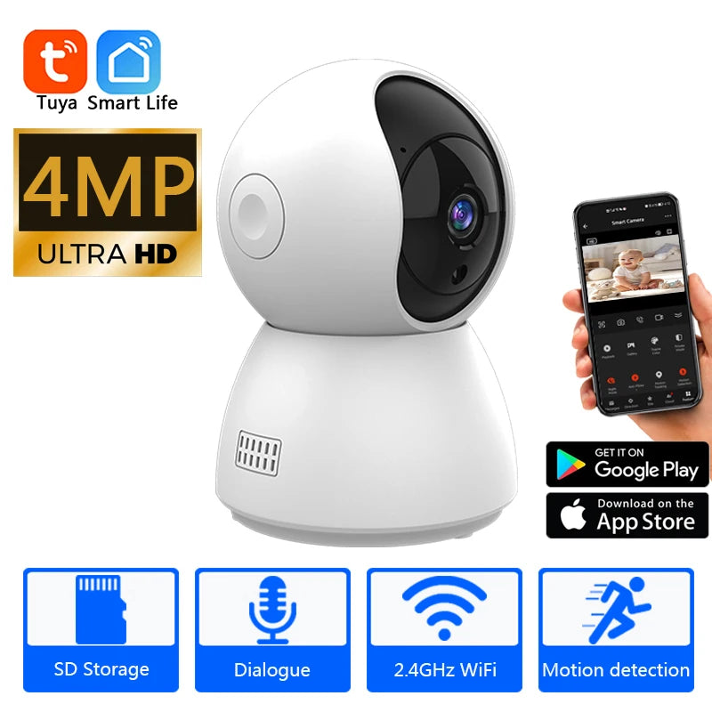HD 4MP Tuya Smart Mini WiFi Camera