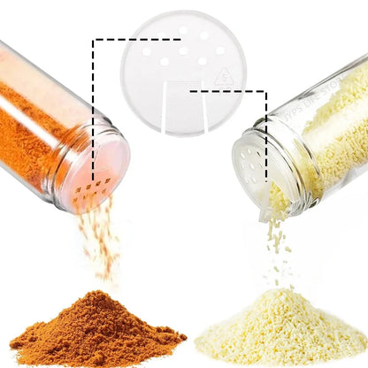 12-Piece Glass Spice Jar Set