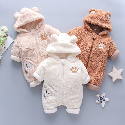 Baby Winter Cotton Fleece Romper