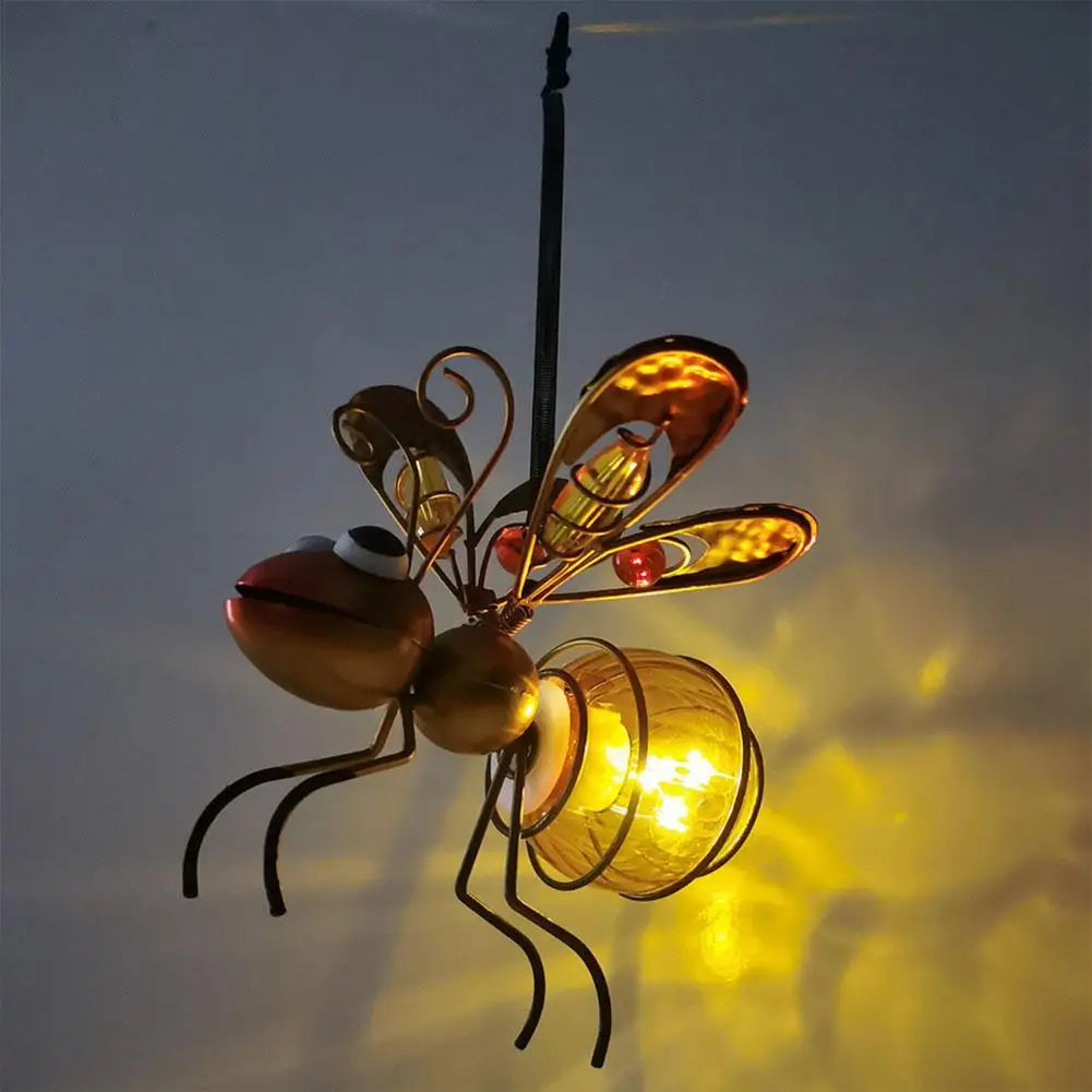 Solar Iron Insect Statue