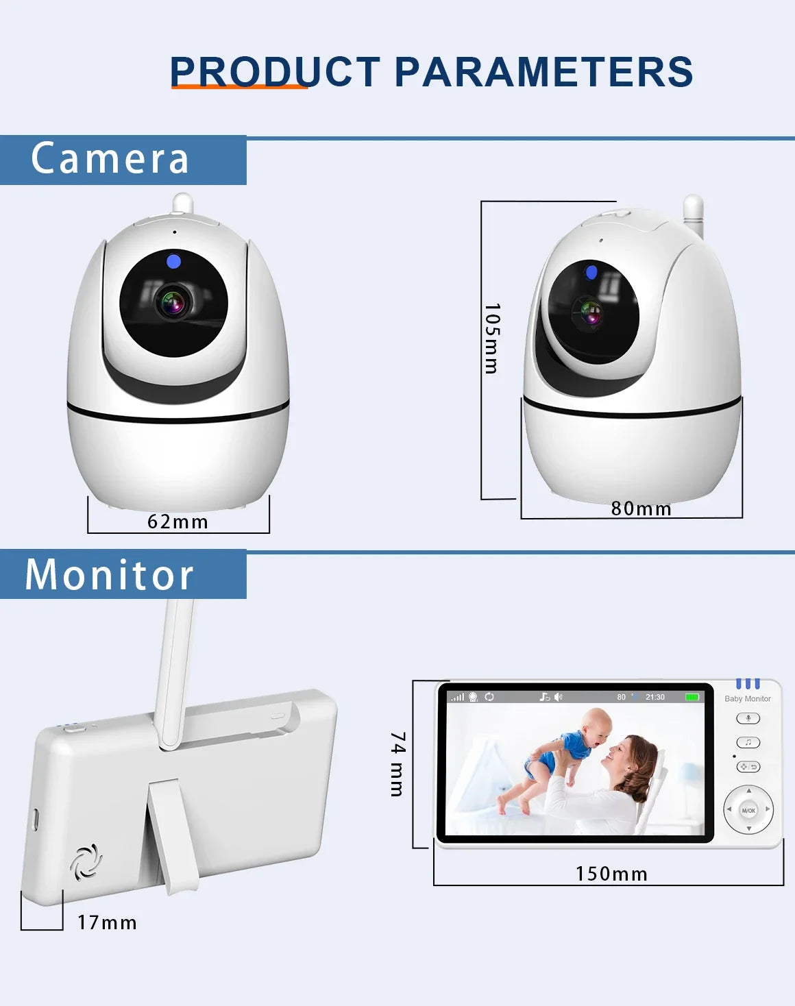 5.0-Inch Video Baby Monitor