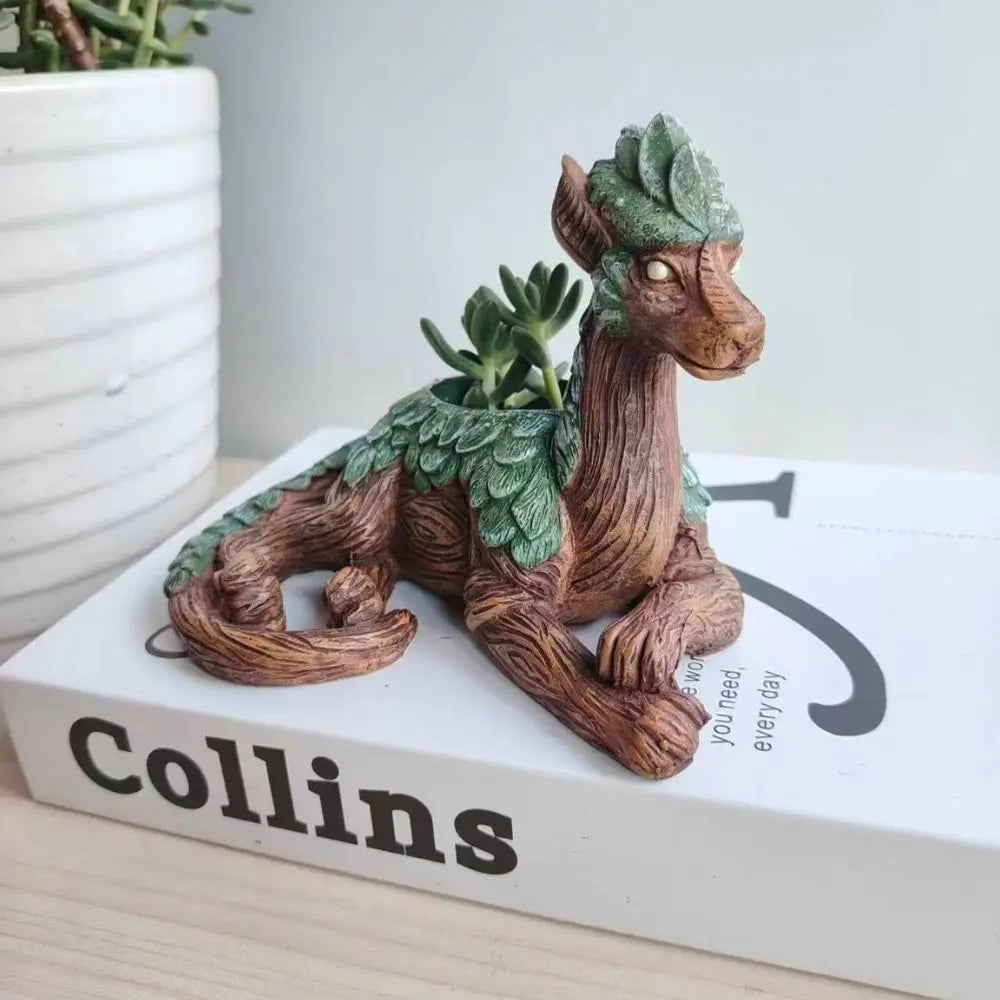 Creative Dragon Tree Resin Planter