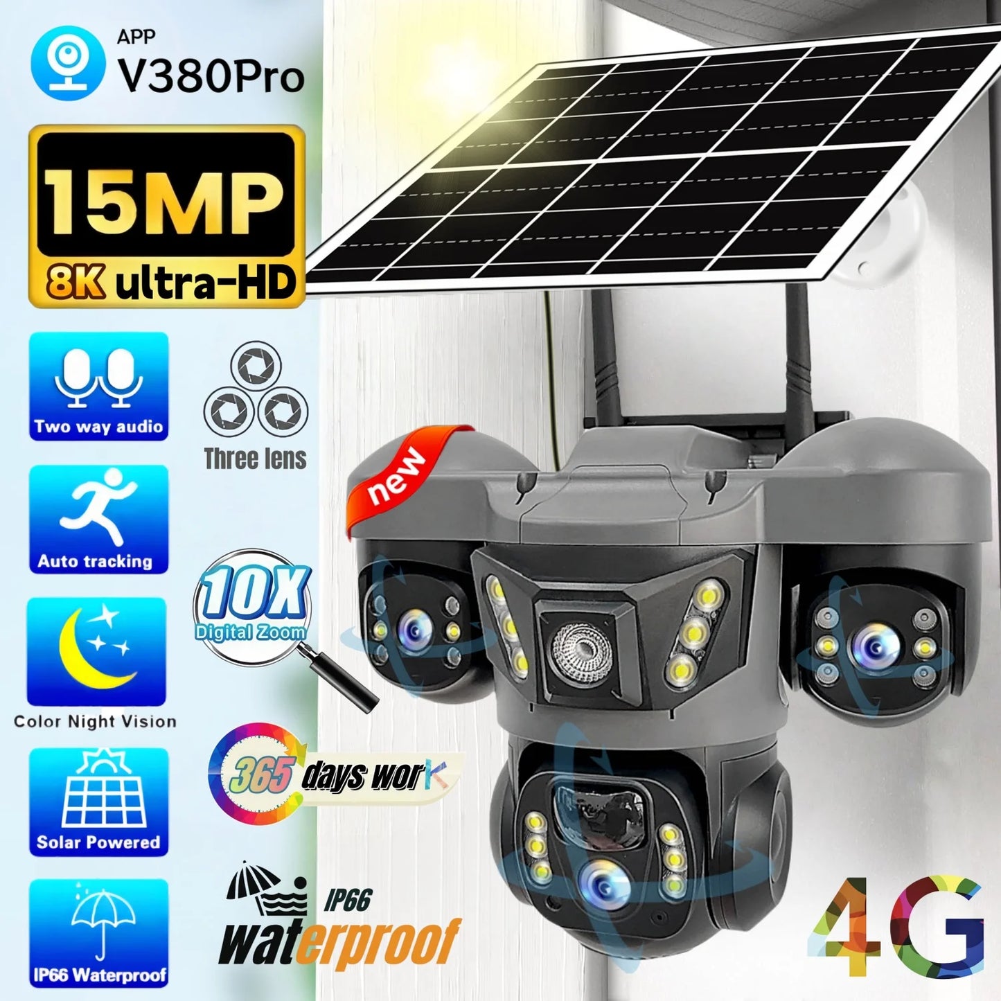 4G Solar Security Camera