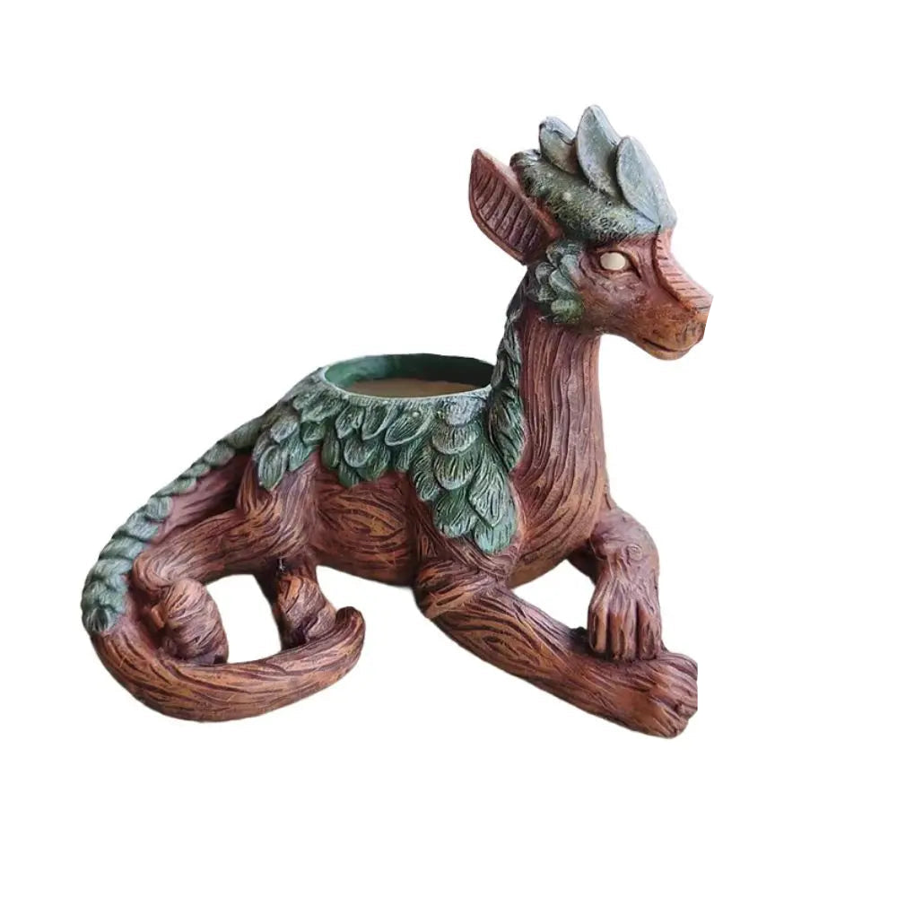 Creative Dragon Tree Resin Planter