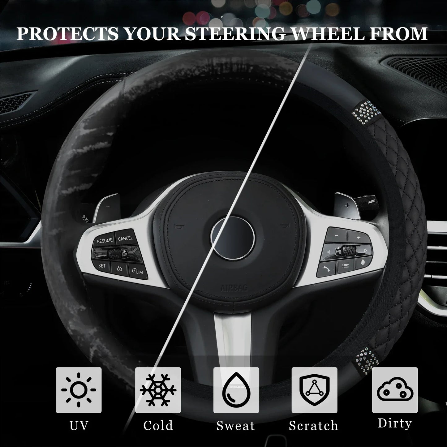 Luxury Women’s Steering Wheel Cover