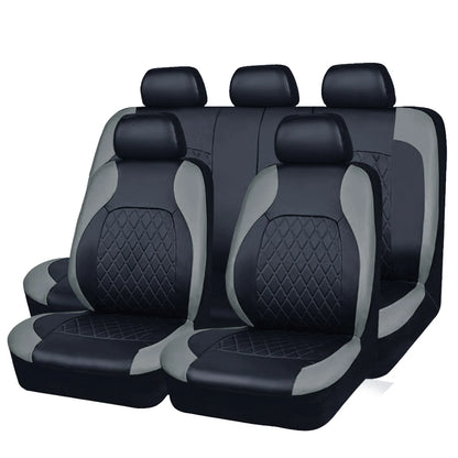 All-Season Quilted PU Leather Car Seat Cover