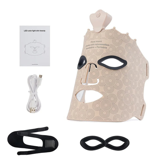 7-Color Photon LED Face Mask – 3D Silicone Wireless Beauty Device