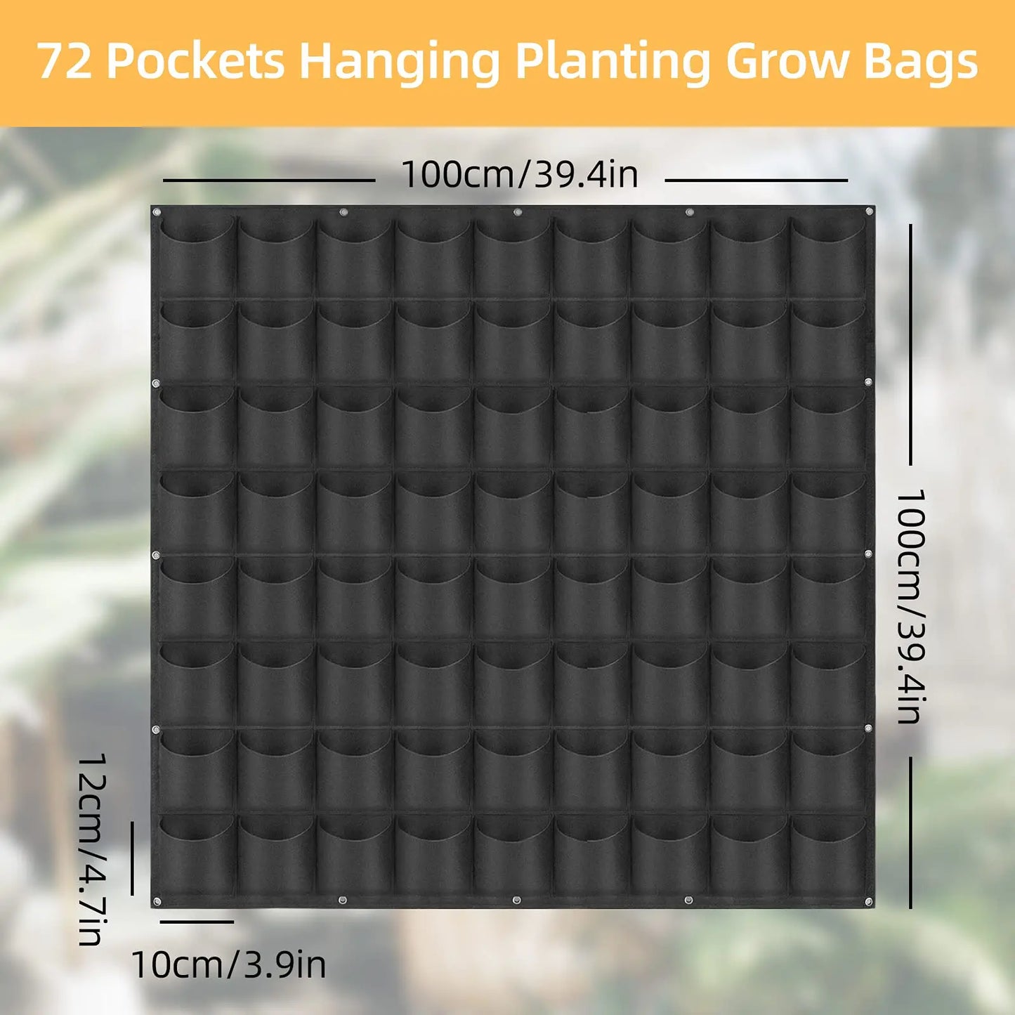 49 Pockets Hanging Vertical Wall Mounted Grow Bags