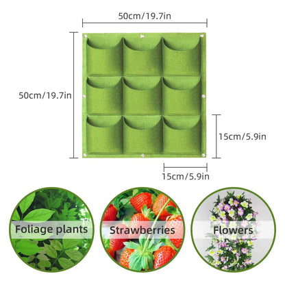 49 Pockets Hanging Vertical Wall Mounted Grow Bags