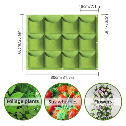 49 Pockets Hanging Vertical Wall Mounted Grow Bags