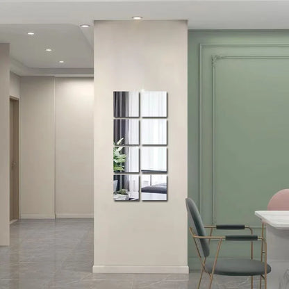 4PCS 3D Self-Adhesive Mirror Wall Stickers