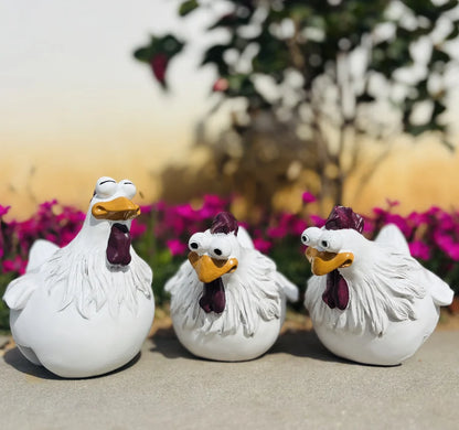 Funny Chicken Fence Décor