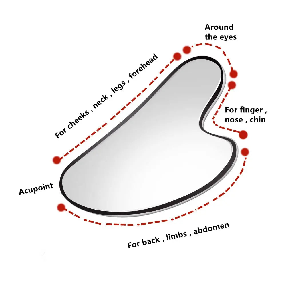 Juego de rodillo de hielo y Gua Sha de acero inoxidable