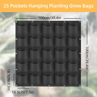 49 Pockets Hanging Vertical Wall Mounted Grow Bags