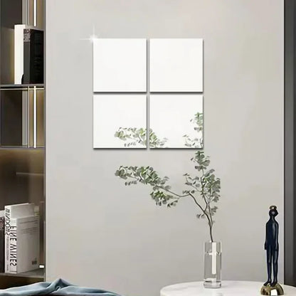 4PCS 3D Self-Adhesive Mirror Wall Stickers