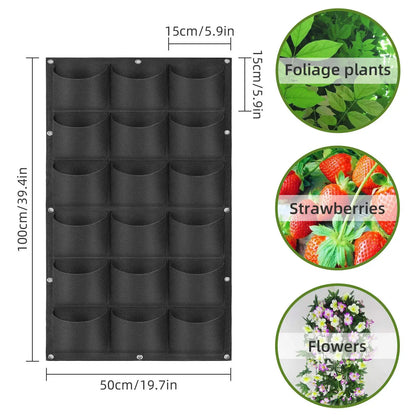 49 Pockets Hanging Vertical Wall Mounted Grow Bags
