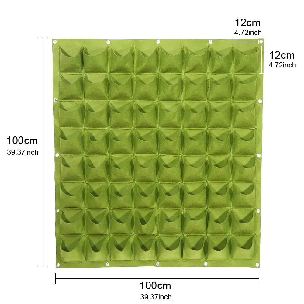 49 Pockets Hanging Vertical Wall Mounted Grow Bags