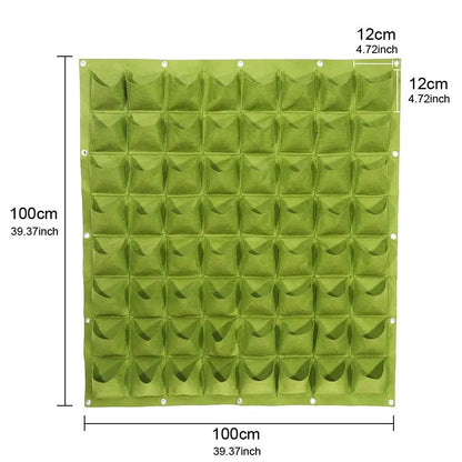 49 Pockets Hanging Vertical Wall Mounted Grow Bags
