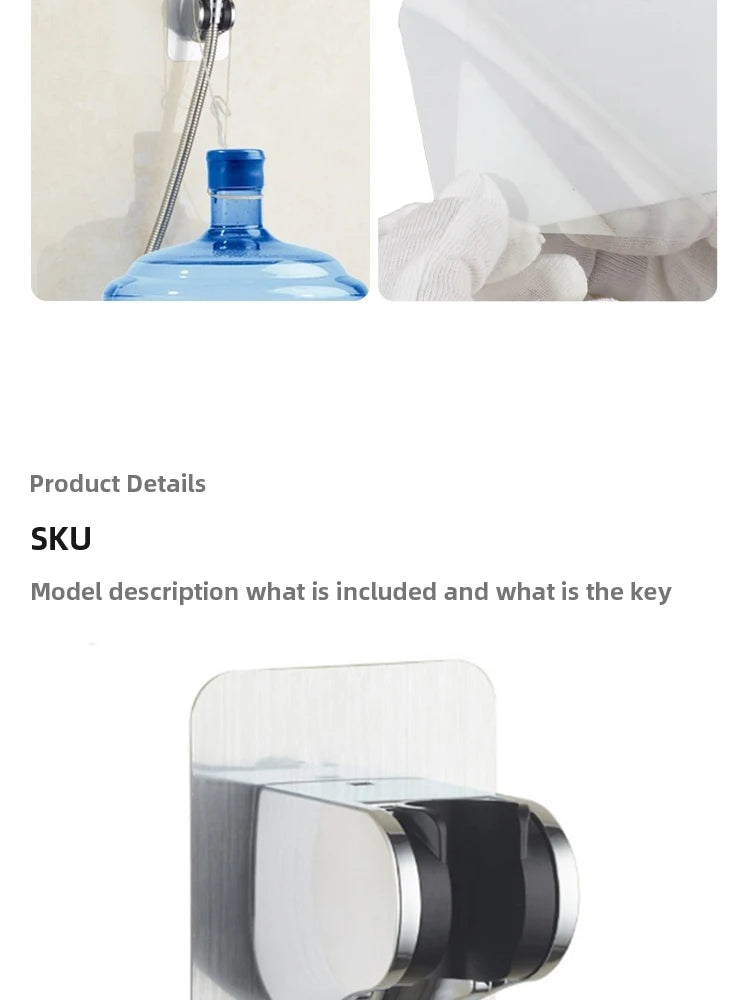 Soporte universal ajustable para cabezal de ducha