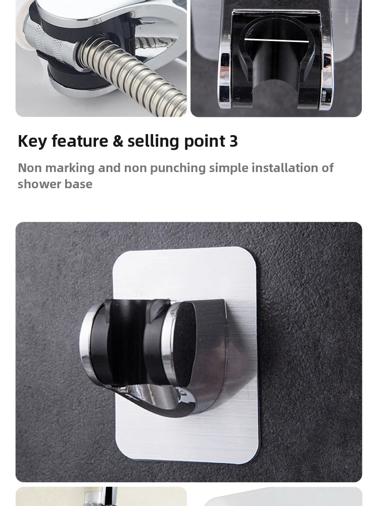 Soporte universal ajustable para cabezal de ducha