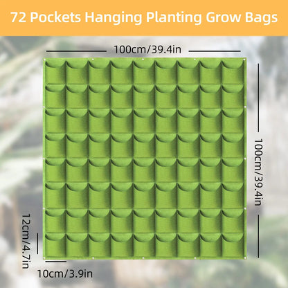 49 Pockets Hanging Vertical Wall Mounted Grow Bags