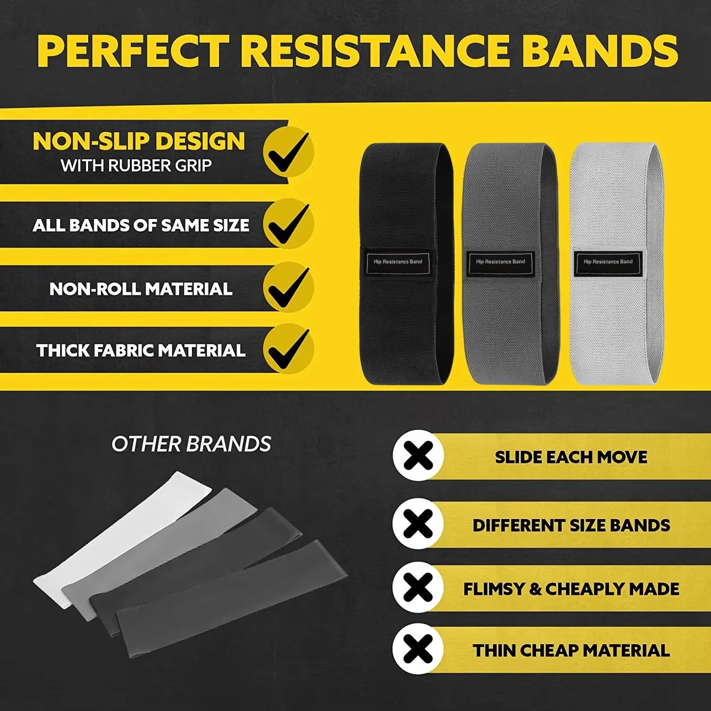 Fabric Resistance Hip & Booty Bands