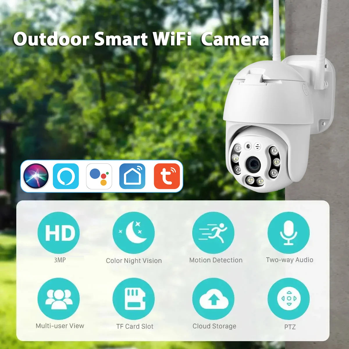 4MP PTZ WiFi Security Camera