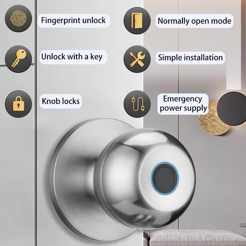 Smart Door Lock – Biometric Fingerprint & Keyless Entry with Tuya App